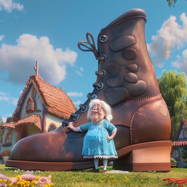 There was an old woman who lived in a shoe
