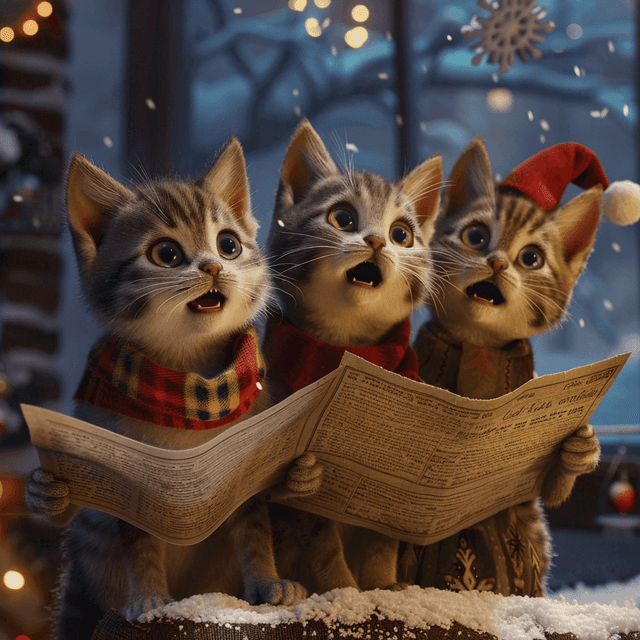 The Caroling Kittens of Merryville