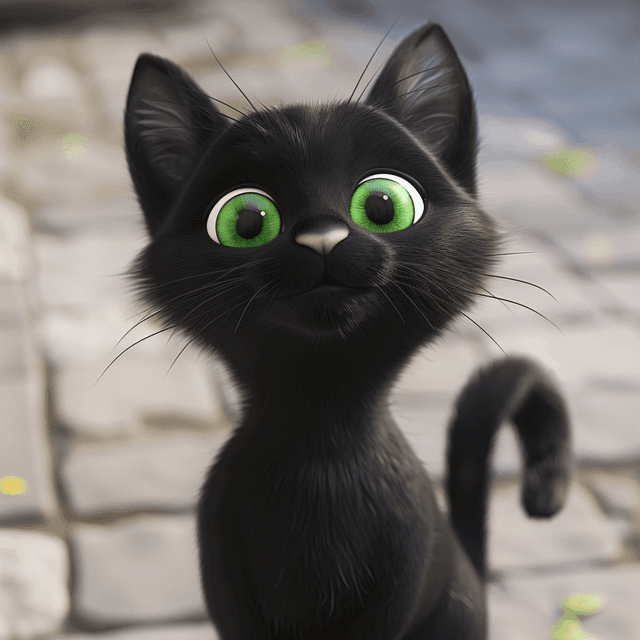 Moonlit Whiskers - A Black Cat's Tale